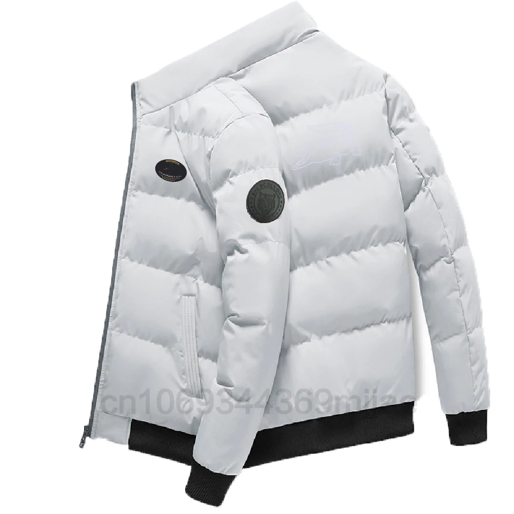 2022 Men's and Women's Jacket Autumn and Winter Casual Zipper Jacket Baseball Jacket Scarf Collar Fashion Men's Jacket Slim Fit