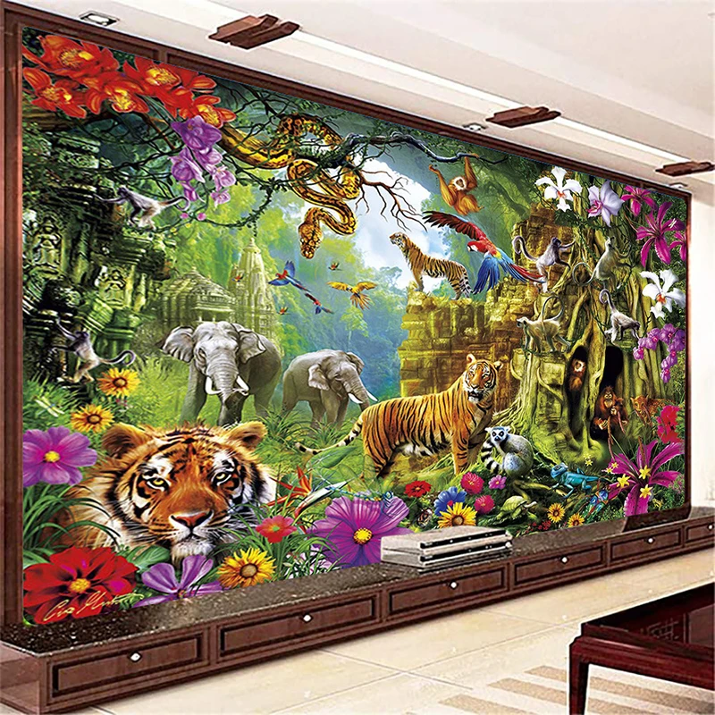 

5D Diamond Painting DIY Animal World Full Diamond Art Embroidery Large Restaurant Office Home Decor Diamond Cross Stitch Kits