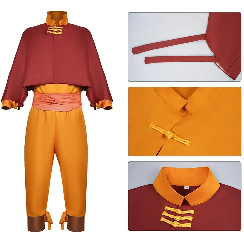 Костюм для косплея Aang 2023 издание Aar The Last Airbender ролевая игра Хэллоуина аниме Comic Con