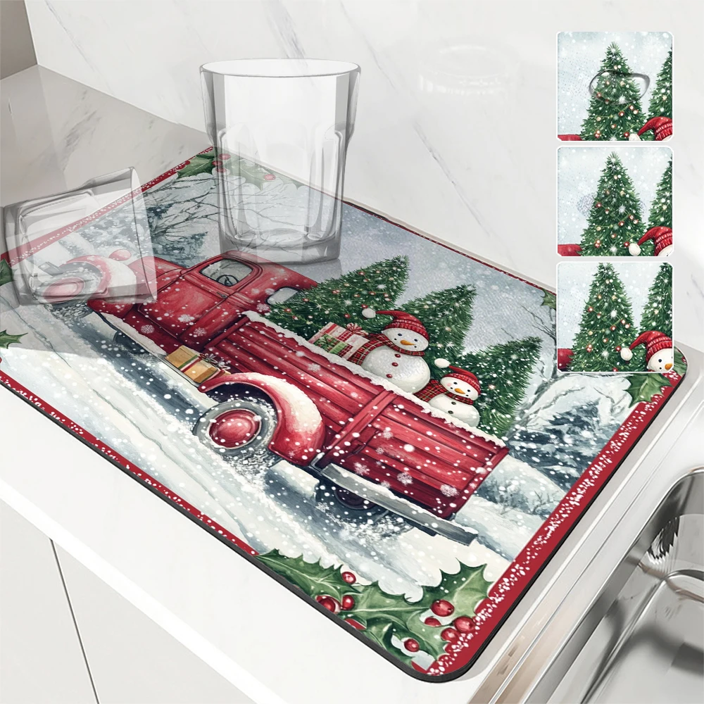 

Кухонный впитывающий коврик Christmas Snow