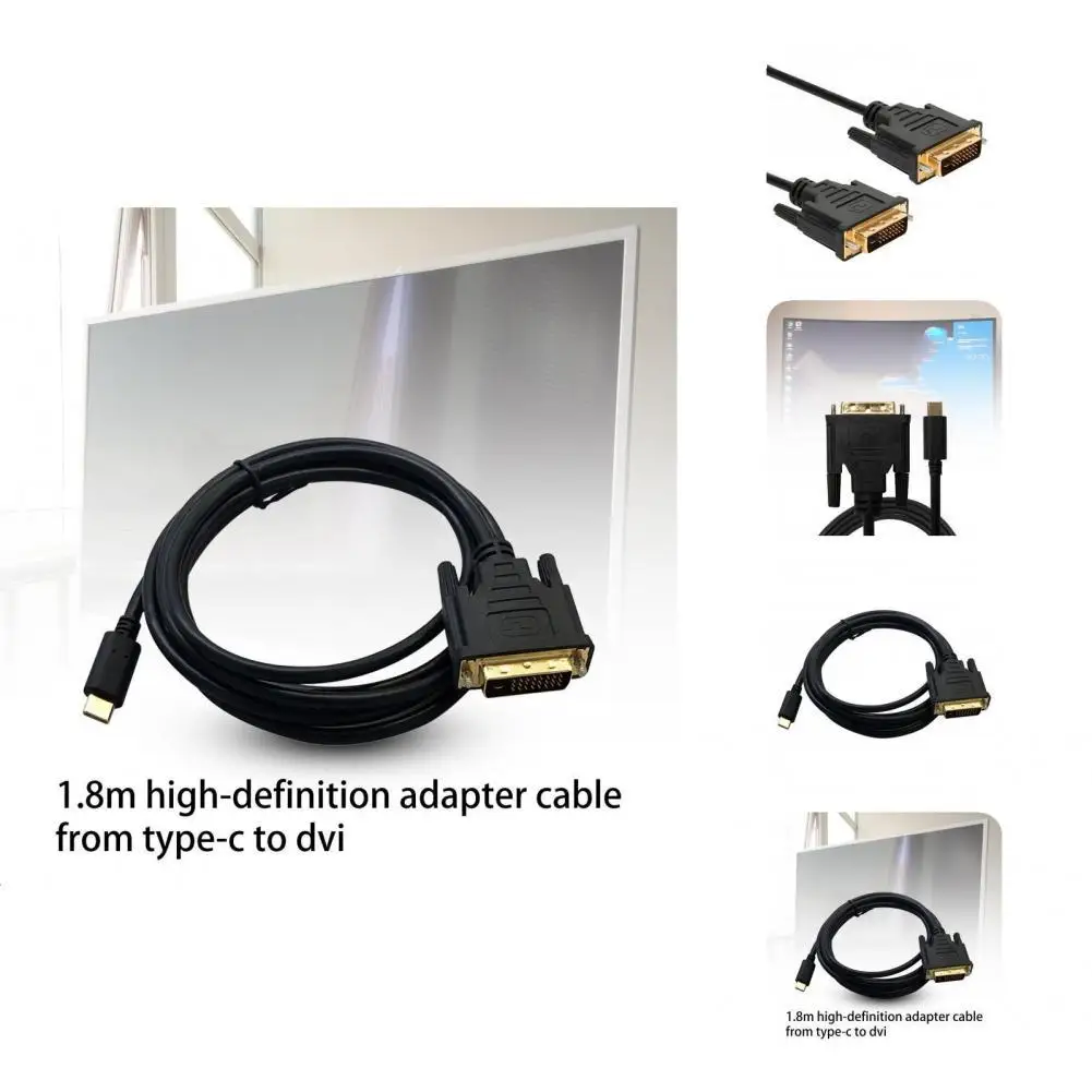 

Lightweight Reliable Type-C to DVI Converter Cable Durable Connecting Wire Universal for TV