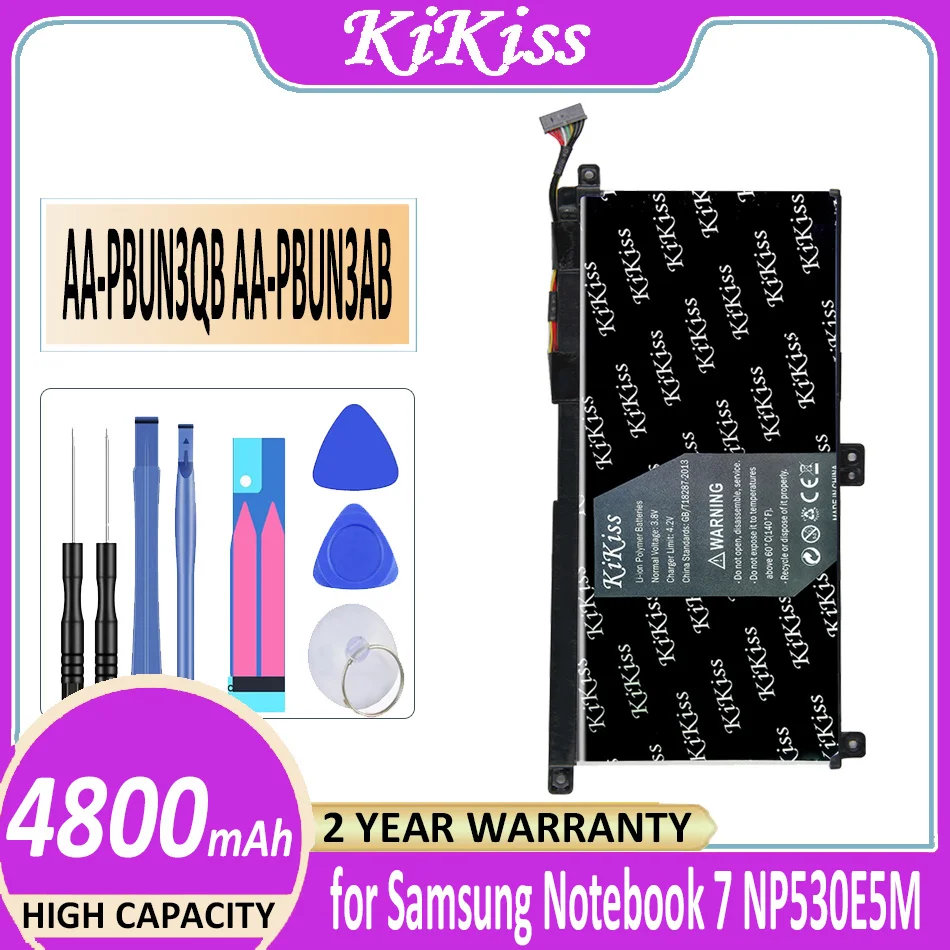 

Original KiKiss Battery AA-PBUN3QB AA-PBUN3AB 4800mAh for Samsung Notebook 7 Notebook7 NP530E5M NP800G5M NP740U5L Bateria