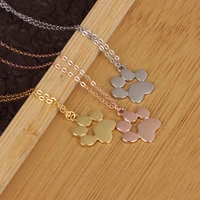 s925 animal paw necklace cute puppy cat paw sterling silver collarbone chain necklace ladies jewelry gift