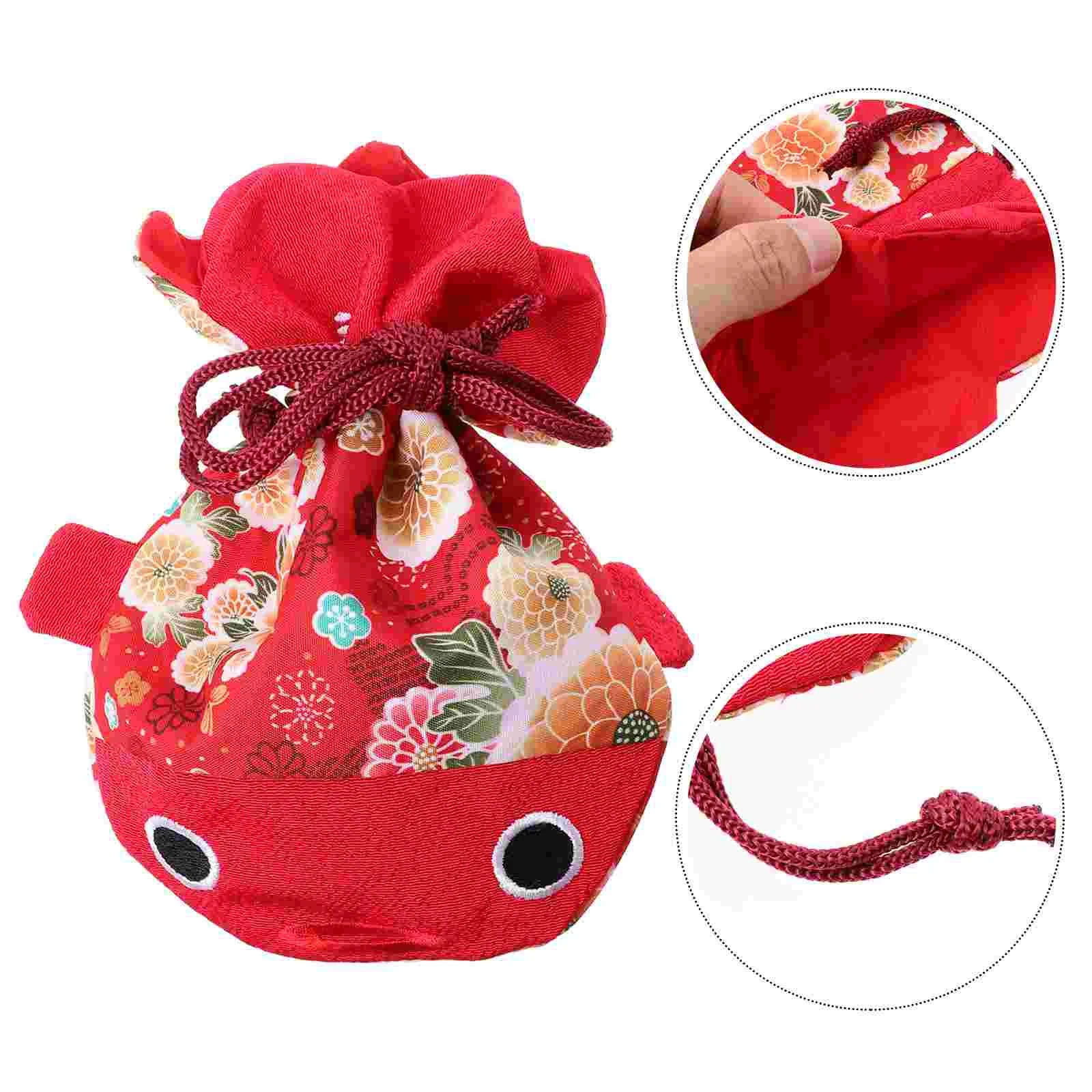 

Japanese Pouch Goldfish Drawstring Pouch Lovely Wedding Candy Bag Japanese Goody Storage Pouch