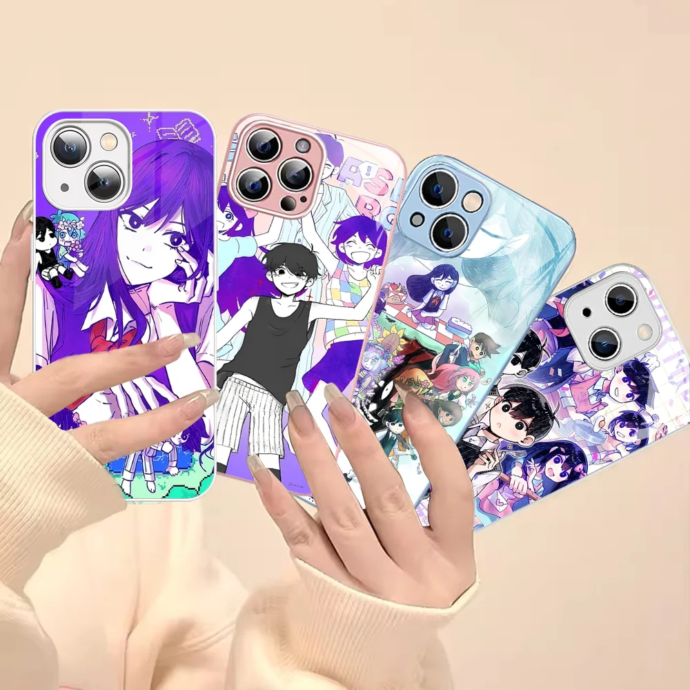 Omori Art Phone Case Tempered Glass For iphone 14 13 12 11 Pro Mini XS MAX 14Plus X XR Cover