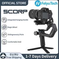 feiyutech scorp 3 axis handheld gimbal stabilizer handle grip display screen magic focus wheel for dslr camera sonycanon
