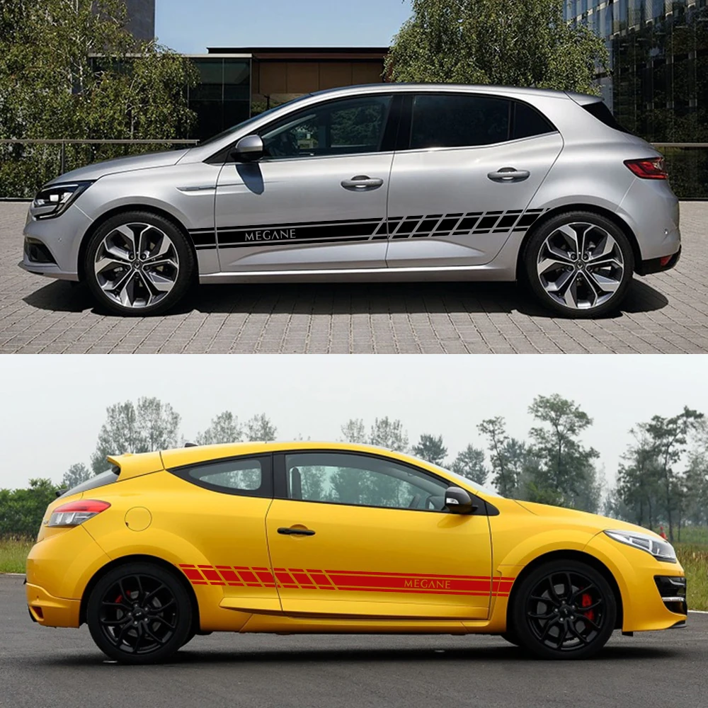 

2 шт., автомобильные наклейки на дверь для Renault Megane 2 Scenic Dacia Duster Sandero Logan Clio Laguna Captur Fluence Koleos Zoe Kadjar