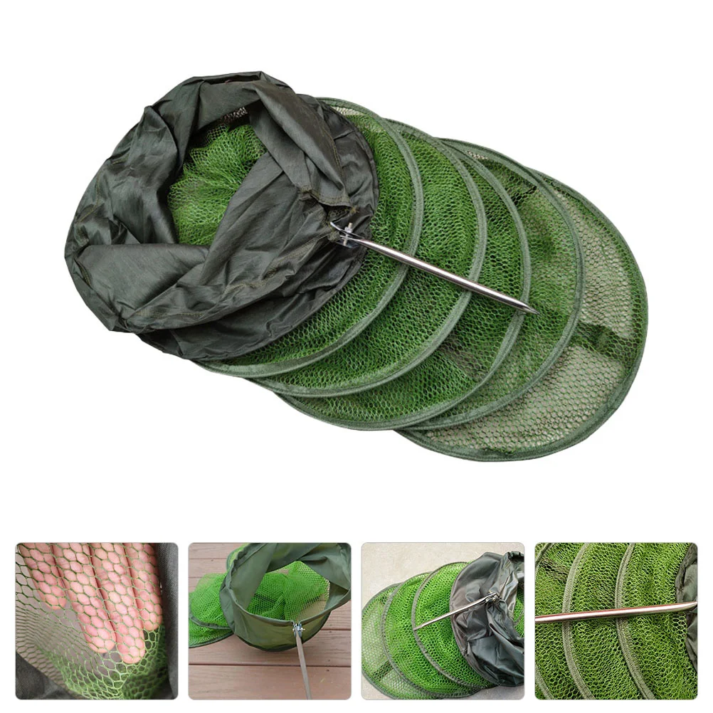 Shrimp Net Fishing Netting Protecting Trout Collapsible Guard Baskets Lobster Locating Cage Releasing Mesh