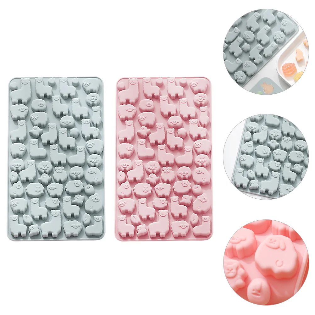 2 Pcs Chocolate Silicone Mold Tray Gummy Candy Molds Baking Cookie Resin Ice Cube