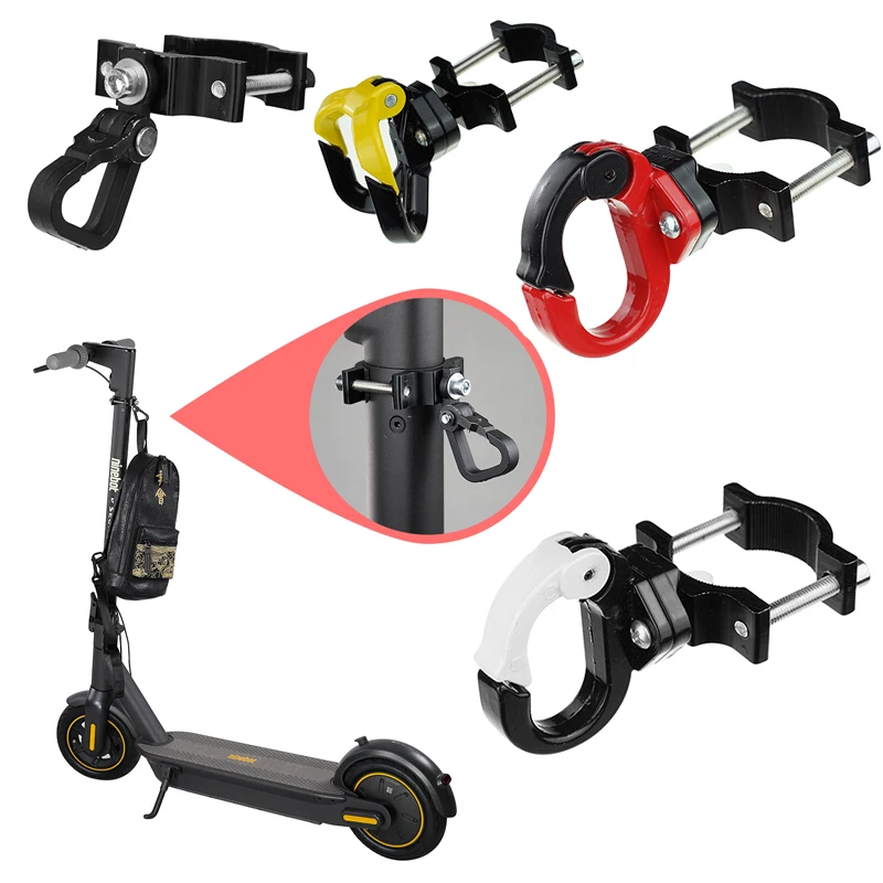 

1 шт., крючок-вешалка из алюминиевого сплава для сумки электрического скутера, багажа, шлема, с винтом, аксессуары для скутера Xiaomi Mijia M365