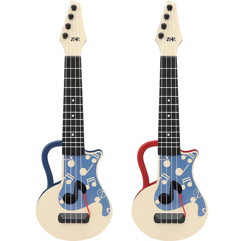 

2 Pcs Kidcraft Playset Musical Enlightenment Toy Kids Instrument Toys Toddler Ukulele Guitar Boys Plastic Birthday Gift Child