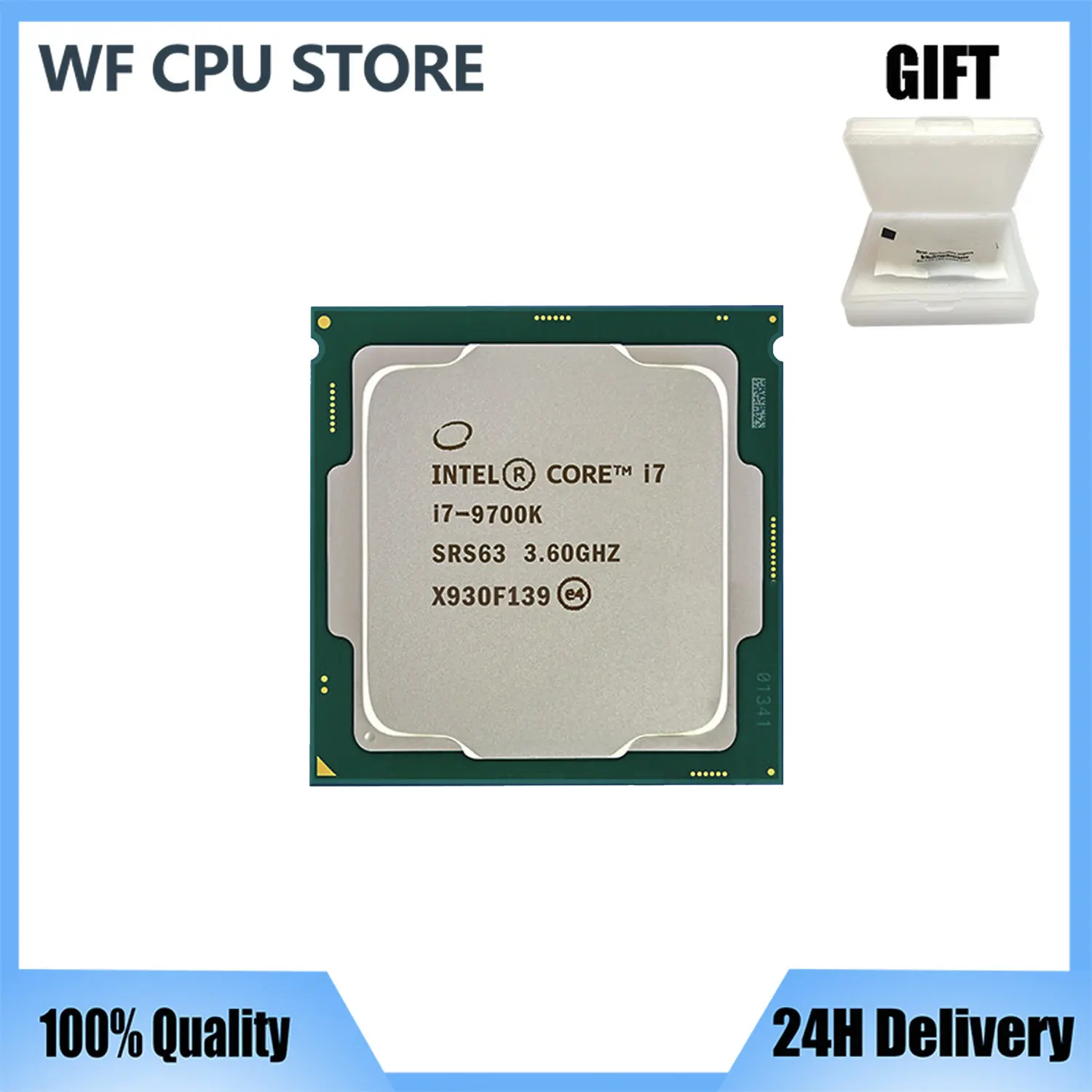 

Процессор Intel Core i7-9700K i7 9700K 3,6 ГГц Восьмиядерный восьмипоточный ЦПУ Процессор 12M 95 Вт для настольного ПК LGA 1151