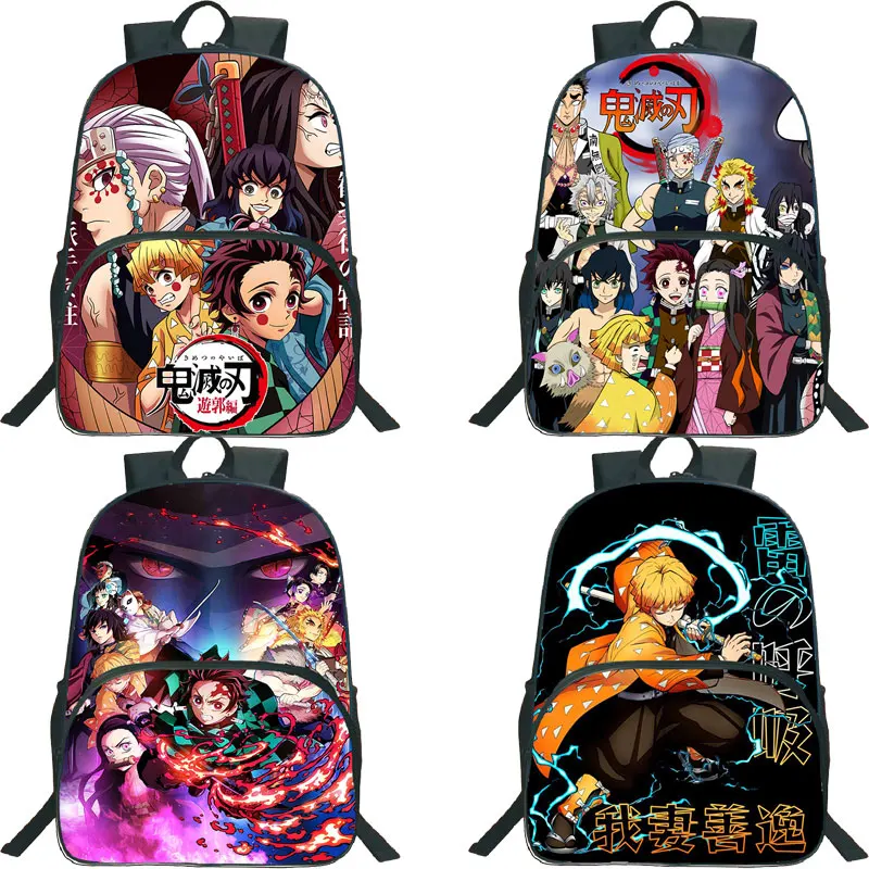 

Anime Kimetsu No Yaiba Backpacks Teenage Boys Girls Bookbag Travel Bags Demon Slayer Kamado Tanjirou Schoolbags Chldren Rucksack