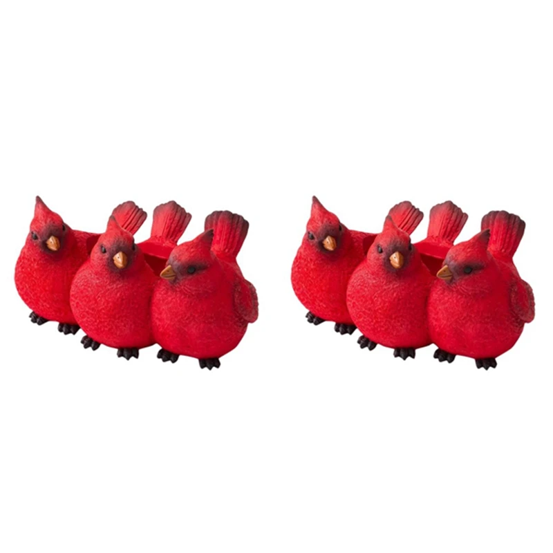 

Cardinal Three Birds Resin Pots Succulents Culture Resin Crafts Home Garden Balcony Decoration Ornament
