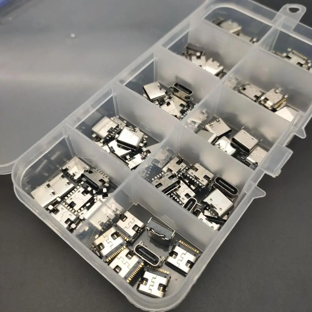 

100 шт./партия, USB-коннекторы для зарядки, 6 контактов