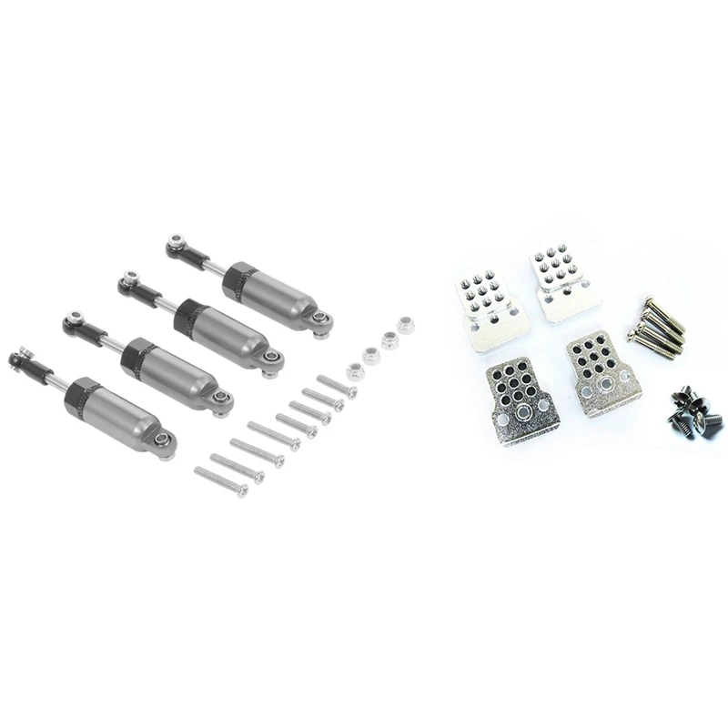 

2023 Hot-2 Set RC Car Metal Shock Tower Bracket Kits Shock Absorbers For 1/16 WPL C-14/C-24 Truck Car Parts, Gray & Silver