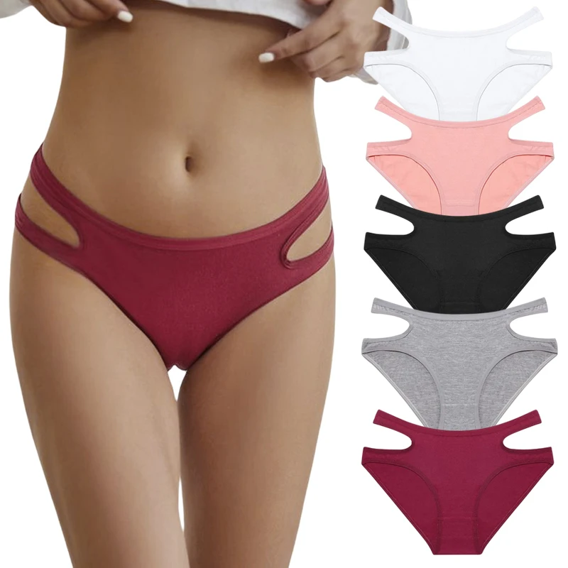 

Women Cotton Panties Waist Cross Design Sexy Underwear Intimates Lingerie Female Panties Solid Color Briefs Soft Girls Panty