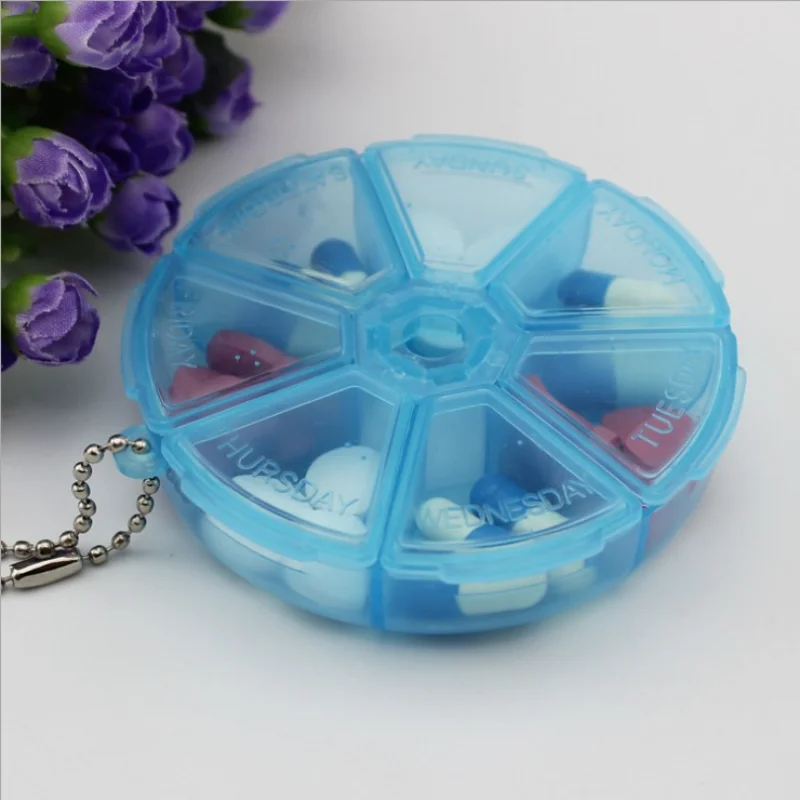 

1Pcs Pill Case Plastic 7 Days Tablet Candy Box Portable Storage Tablet Holder Travel Organizer Pill Dispenser Container