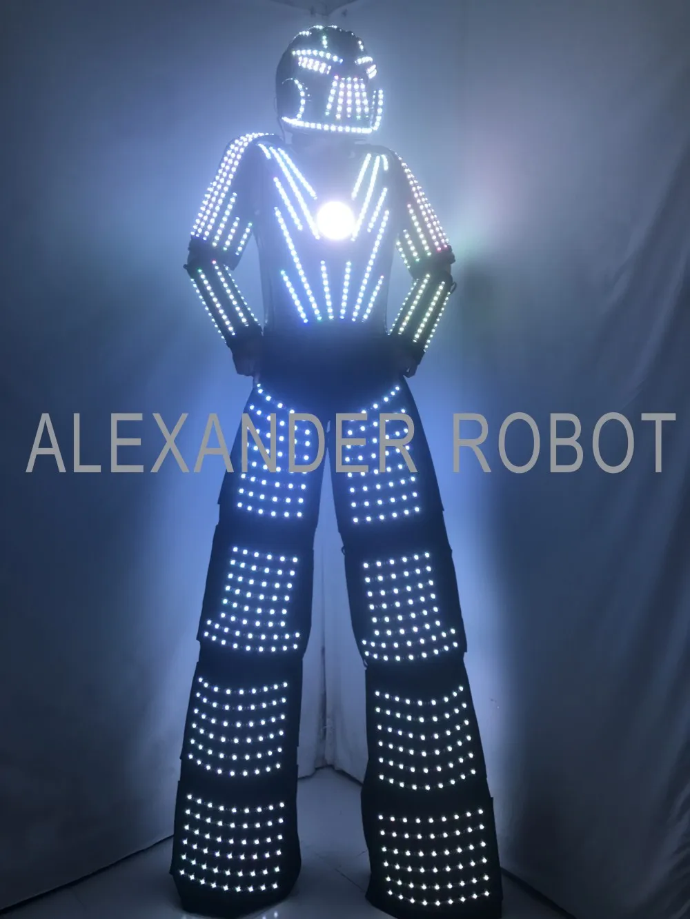 Костюм со светодиодной подсветкой робот одежда ходунки костюм шлем лазерные