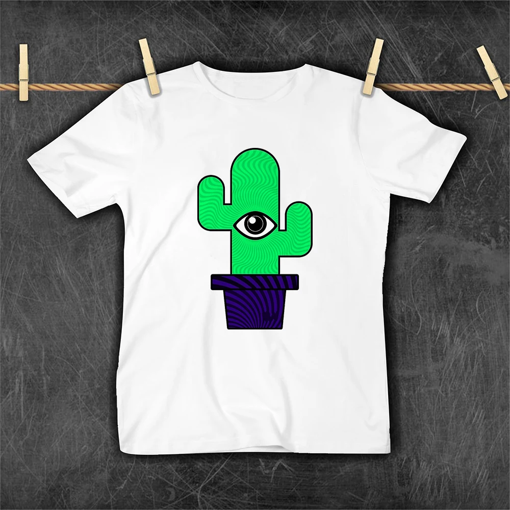 Летняя одежда Yeskuni с забавными кактусами для мамы и дочери семейная уличная