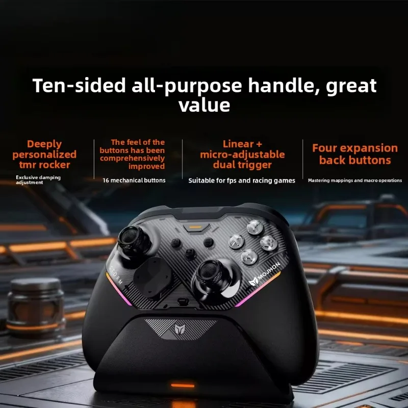 Фото Игровые контроллеры BIGBIGWON Gale 2, беспроводные Bluetooth-геймпады для Switch, FPS, киберспорта, с карбоновой пленкой, для ПК/iOS/Android/Switch, для игр FPS 3A №2