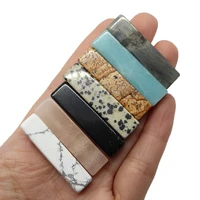 rectangular natural stone white turquoise beads 7x10x40mm agate crystal jewelry charm making diy necklace earring accessories