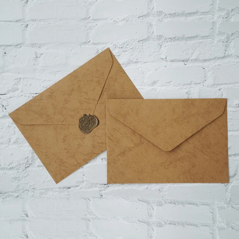 

200pcs Vintage Paper Envelopes Letters Mailers Wedding Invitation Gift Blessing Postcards Greeting Card Gift Stationery Material