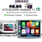 Автомобильный DVD-плеер Carplay IPS 2din Android 11 для Dodge Ram Challenger зарядное устройство Durango Jeep Grand Cherokee GPS Радио стерео 6 + 128 ГБ