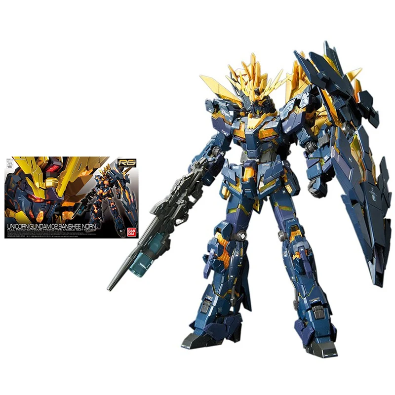 Rg 1/144 Rx-0 Unicorn Gundam 02 Banshee Norn Anime Figure Genuineaction Toy Figure Toys For Children
