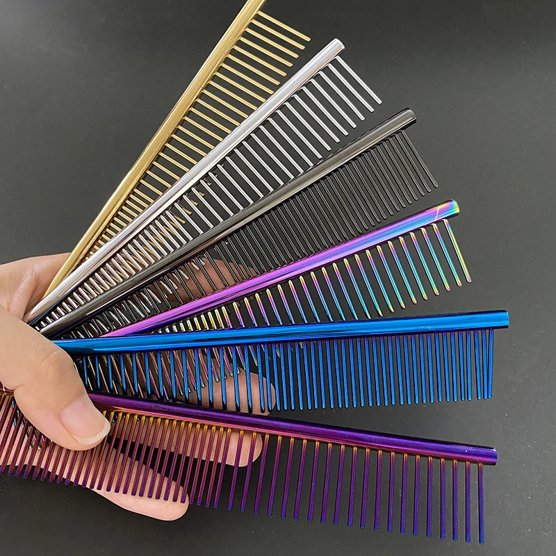

Stainless Steel Pet Comb Optional Professional Dog Cat Grooming Comb Puppy Hair Trimmer Brush Beauty Combs Styling Tools