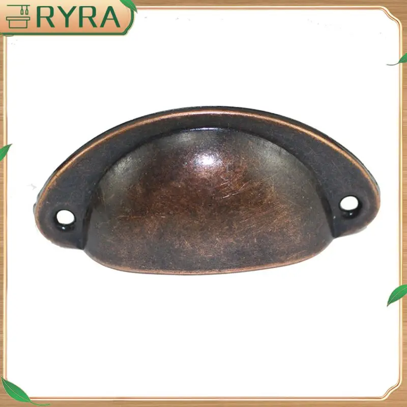 

Retro Metal Kitchen Drawer Cabinet Door Handle Furniture Knobs Handware Cupboard Antique Brass Shell Pull Handles