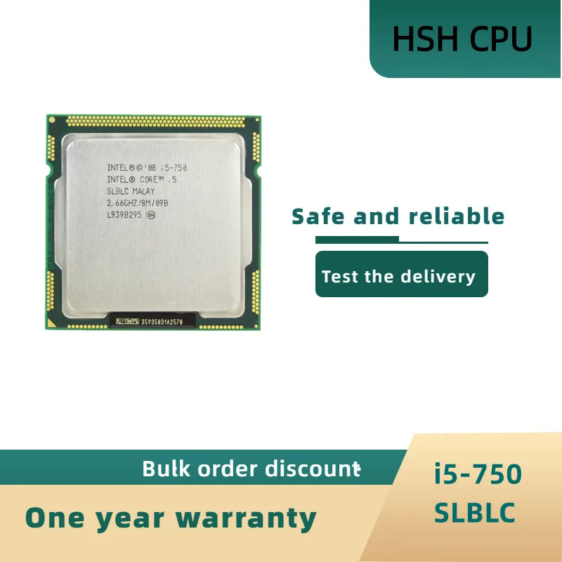 

Процессор Intel Core i5-750 i5 750, 2,6 ГГц, четырехъядерный, 4 потока, 8 Мб, 95 Вт, LGA 1156