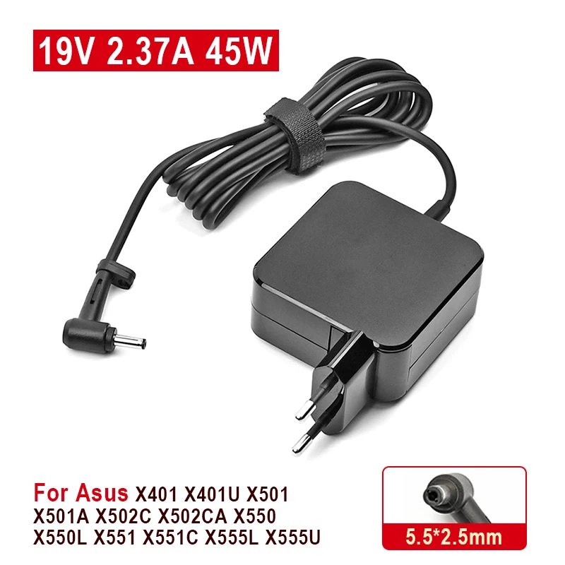 

19V 2.37A 45W 5.5*2.5mm AC Adapter Power Charger For Asus X401 X401U X501 X501A X502C X502CA X550 X550L X551 X551C X555L X555U