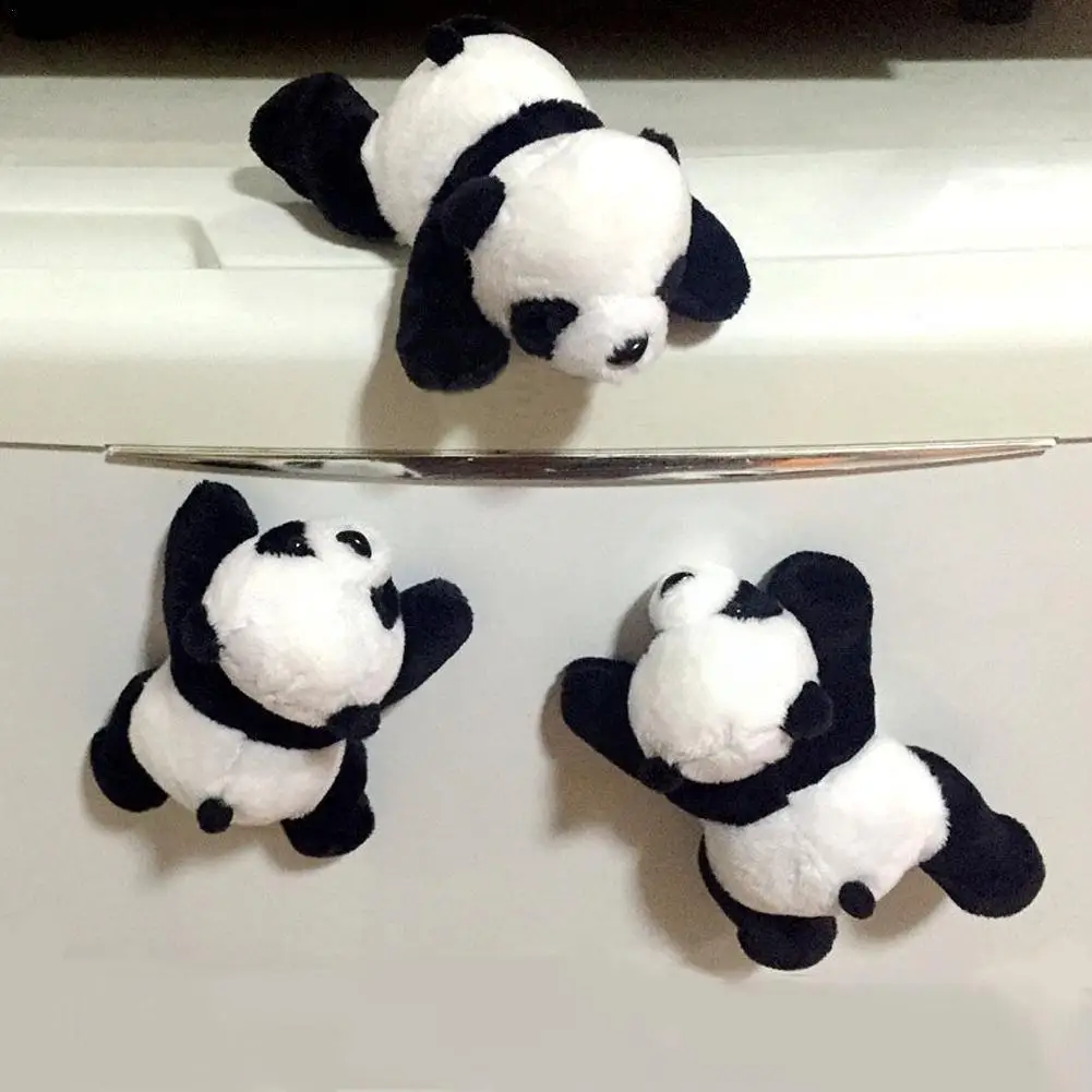 

1Pc Cartoon Cute Soft Plush Panda Fridge Strong Magnet Refrigerator Home Sticker Kitchen Souvenir Accessories Decor A3W6