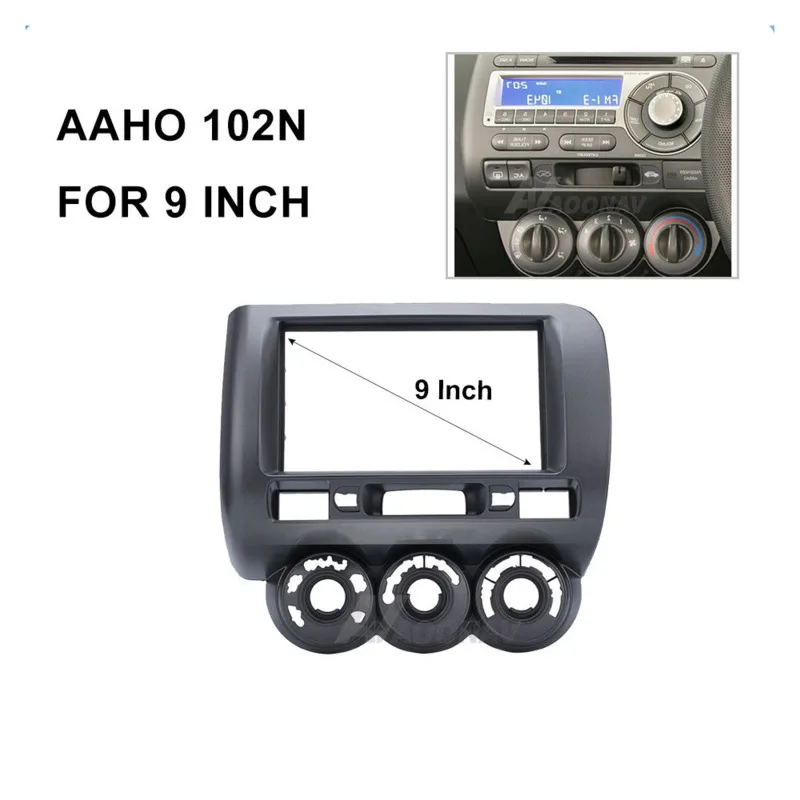 

9-дюймовая 2Din рамка для DVD-панели, рамка для крепления, отделка, автомобильная стереосистема, аудио, рамка для приборной панели, адаптер, Подх...