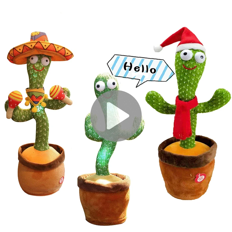 Танцующий кактус Электронная плюшевая игрушка мягкая кукла младенцы который