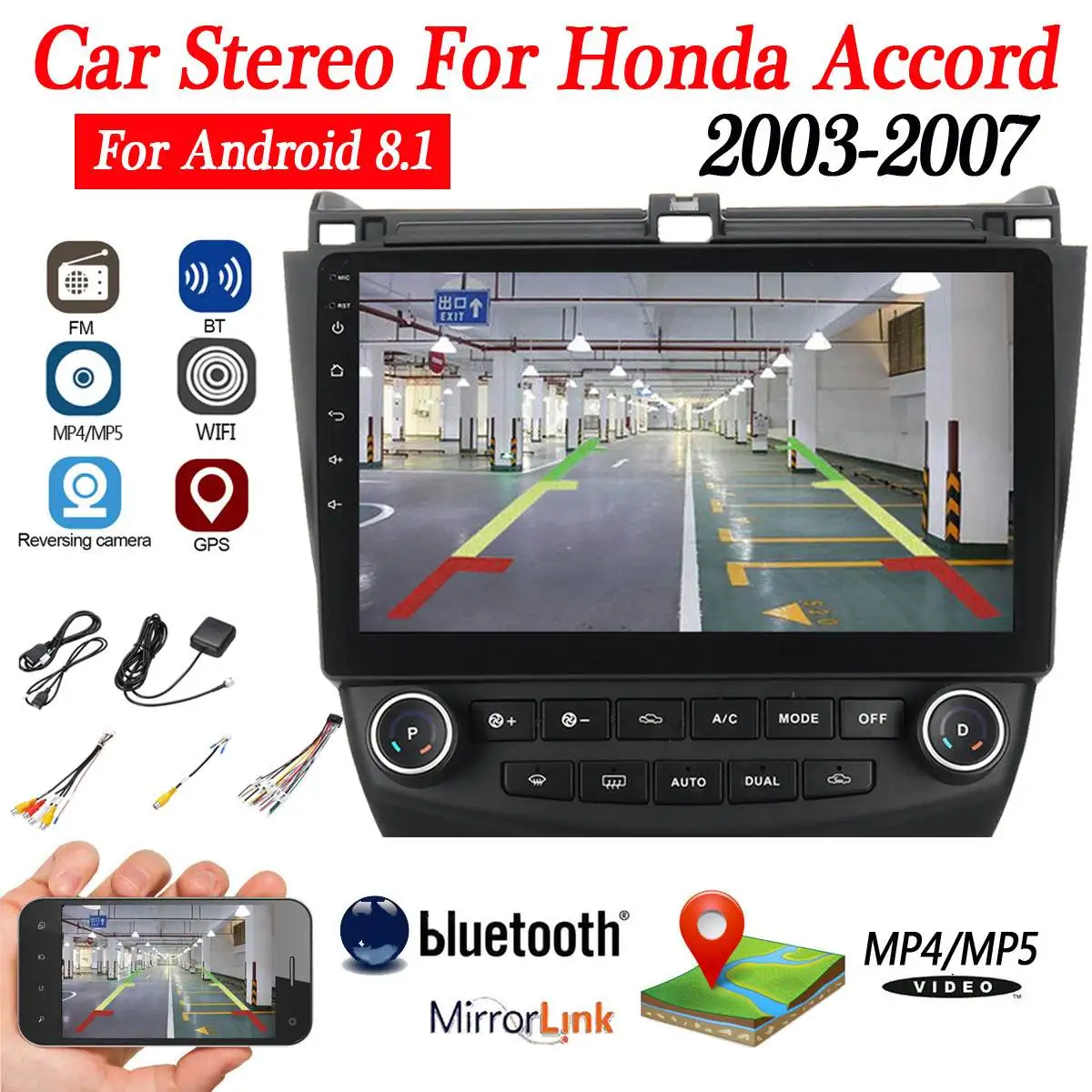 

2 din Android Auto Radio Car Multimedia Player Autoradio for Honda Accord 7 2003-2008