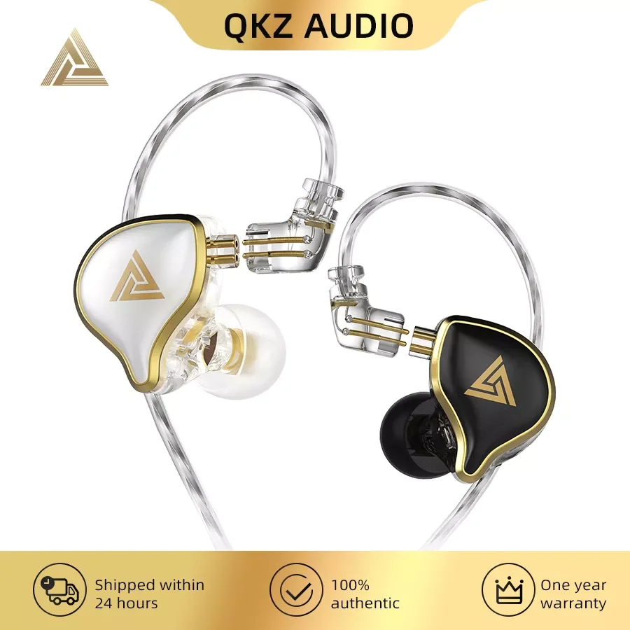 

QKZ ZXD HiFi Earphone Super Bass Earbuds Music Monitor Wired Headphones With Microphone Noise Cancelling Headset Games Sports