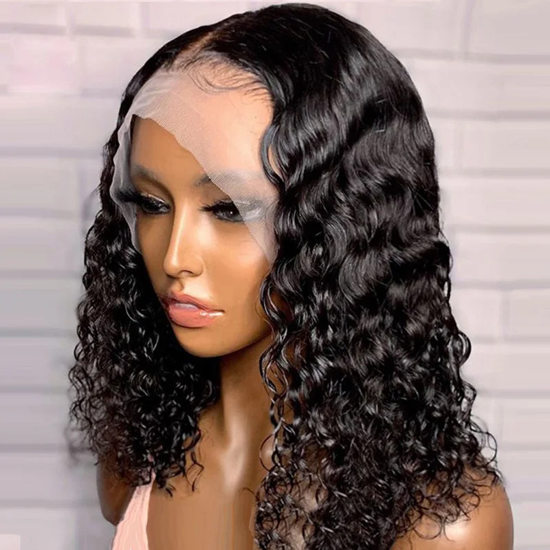 

Deep Part Loose Wave Curly Synthetic Glueless Lace Front Wig For Women With Baby Hair Cosplay Pre Plucked Daily Wear Wig