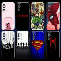 marvel avengers spider man for samsung a20 a21 a22 4g 5g phone case back carcasa soft funda liquid silicon silicone cover