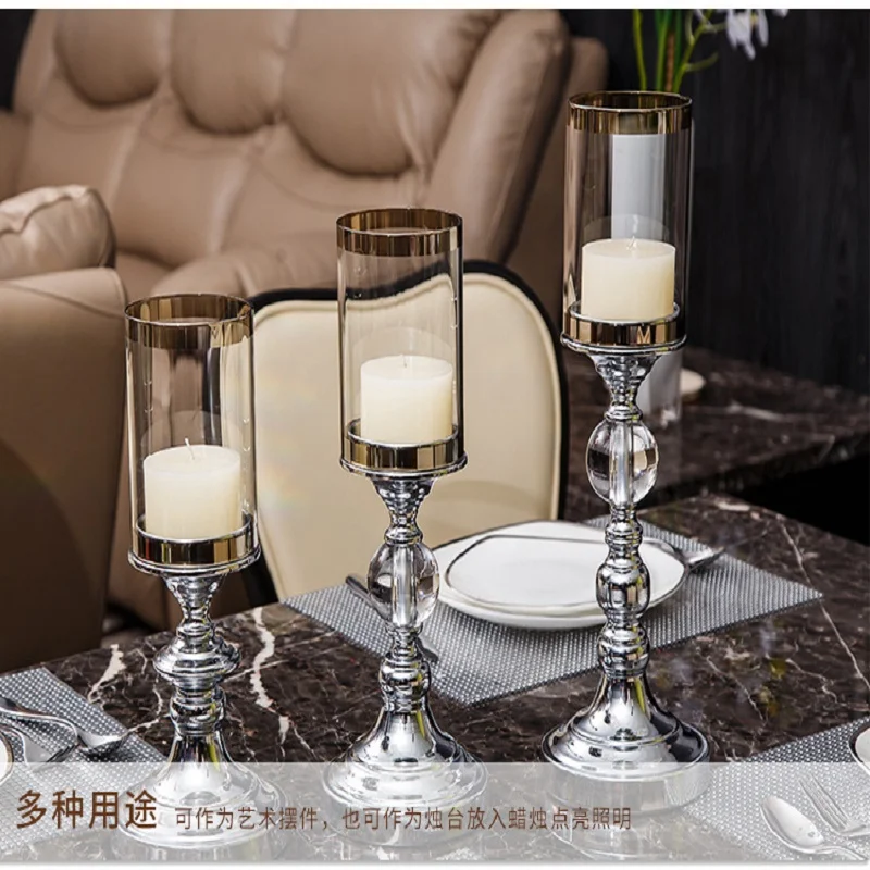 

Стеклянные подсвечники, декоративные металлические подсвечники, креативные подсвечники, украшения для стола, гостиной