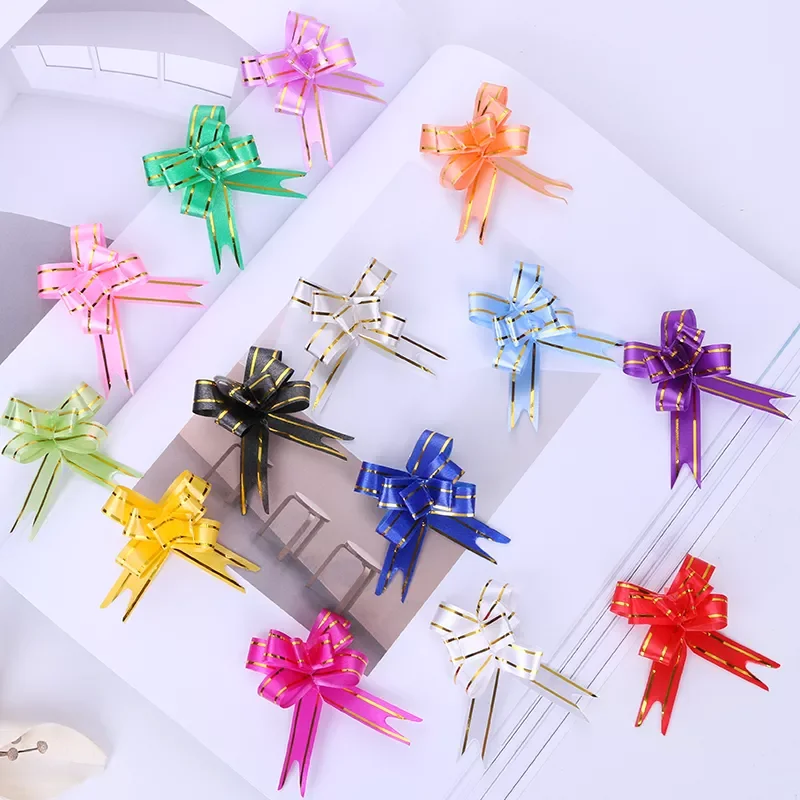 

Pull Bow Gift Ribbons Flower Wrappers For Wedding Events Birthday Decoration Happy New Year Christmas Gifts Decoration