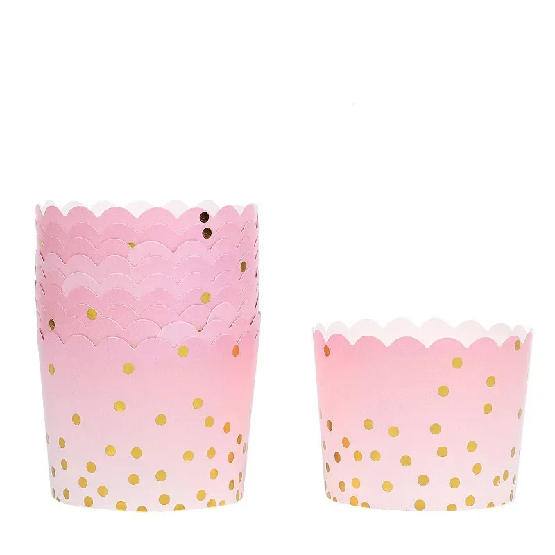 

Golden Pink Dot Muffin Cupcake Paper Cup Cupcake Liner Baking Cup Wedding Party Cupcake Wrapper Tray Case Pirottini Per Muffin