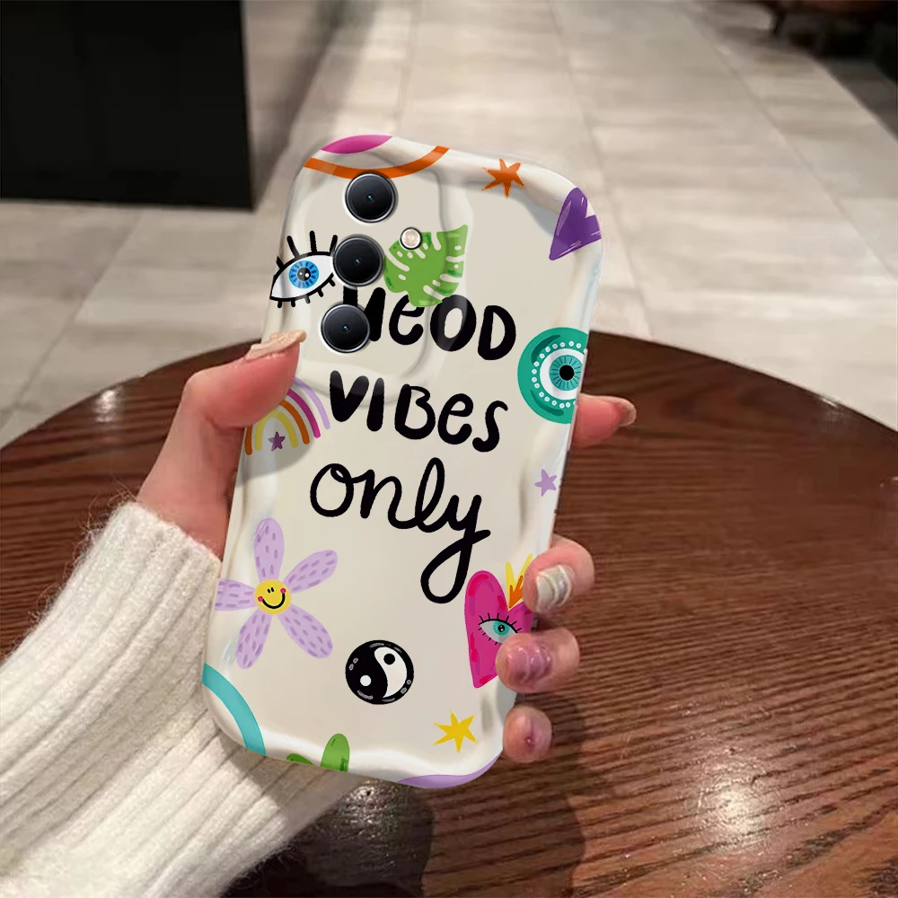 Чехол для телефона Lucky с турецким сглаза 3D волнами Samsung Galaxy S24 S23 S21 S20 FE Plus Ultra 4G 5G