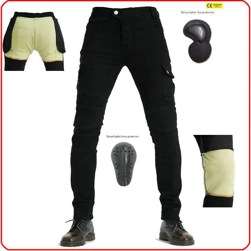 

New Motorcycle Pants Men Motocross Pants Biker Motorcycle Jeans Protective Gear Riding Motorbike Pantalones Moto Pants