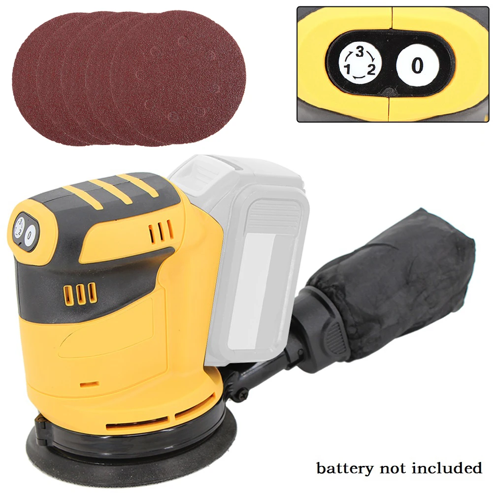 

Electric Orbital Sander 125mm Wood Grinder Polisher Sand Machine For DeWalt 18V Polisher Host Sander With Sandpapers Set
