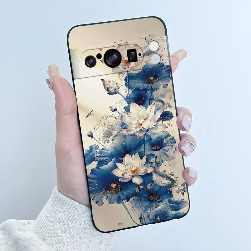 Фото Чехол для Google Pixel 8 Pro 8A Pixel8 Pixel8A 8Pro, роскошный, милый, стильный, для мальчиков и девочек, черный, матовый, тонкий, мягкий, силиконовый, задняя крышка №5