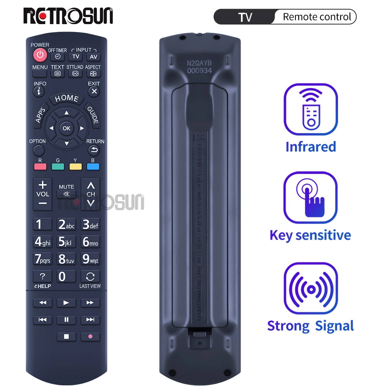 Новинка, пульт дистанционного управления N2QAYB000934 для PANASONIC, ЖК-телевизора, задняя фотография