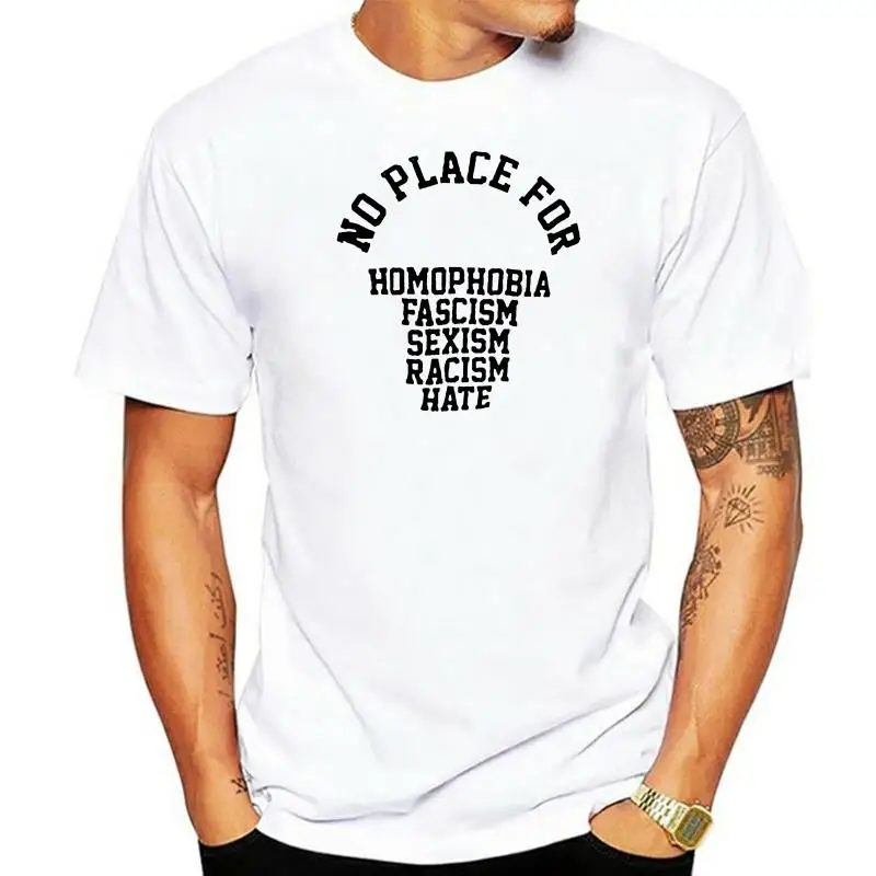 

No Place Pour Homophobie Harajuku Streetwear Shirt Mene Sexisme Racisme Haine T Shirt Amour Zoella