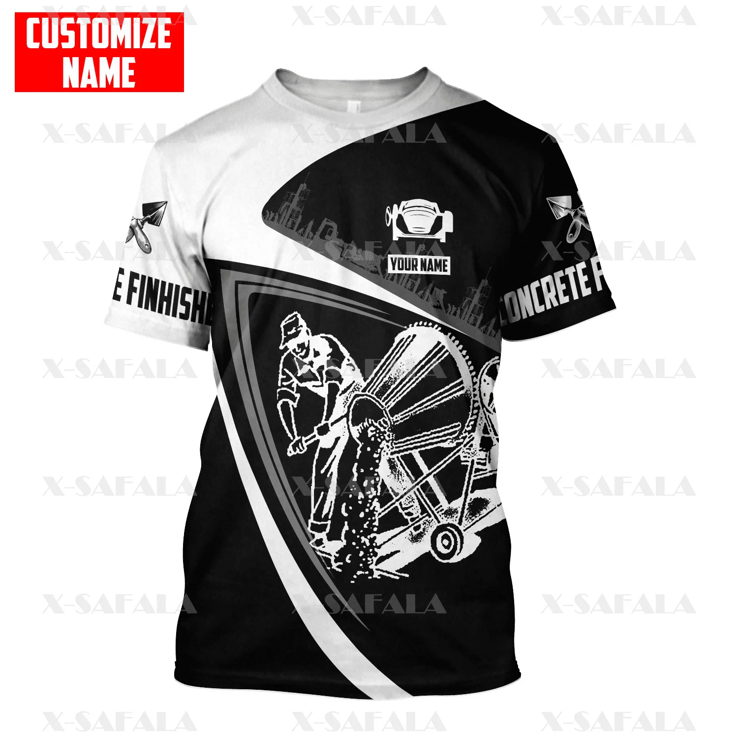 Футболка Мужская/женская с круглым вырезом Рабочая форма 3D принтом из молочного